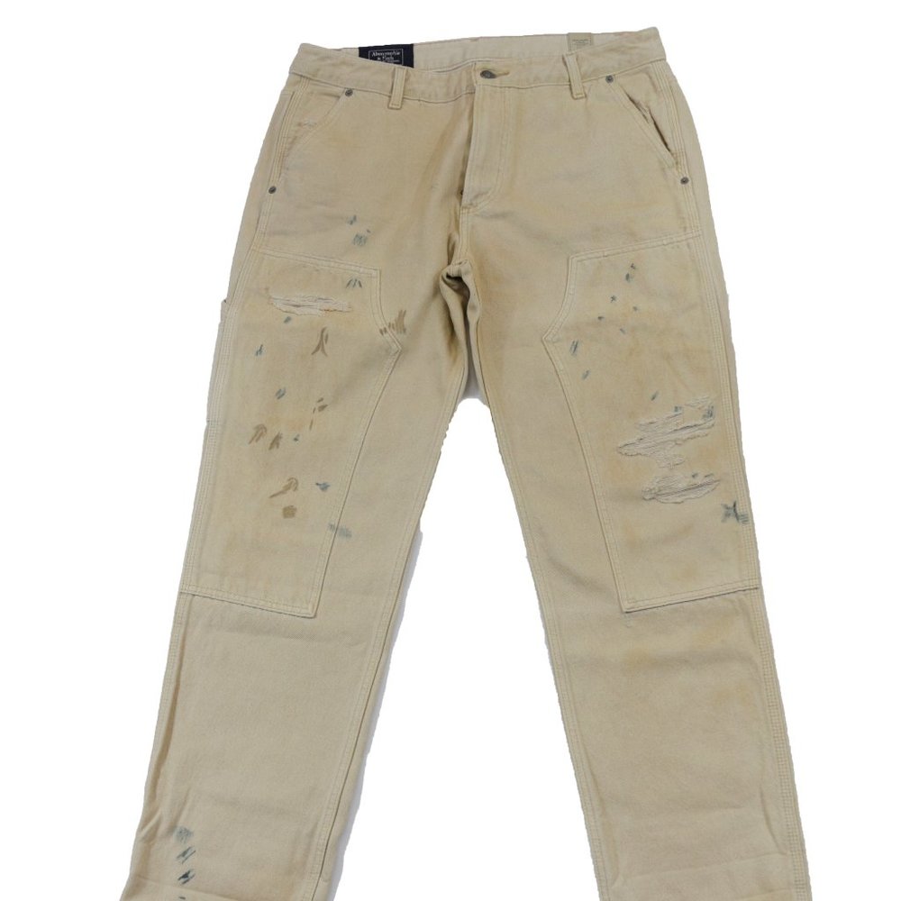 Abrecrombie and Fitch Men's Distressed Khakis NWOT